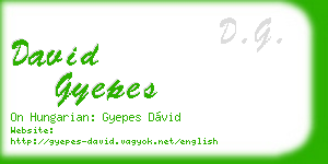 david gyepes business card