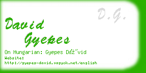 david gyepes business card